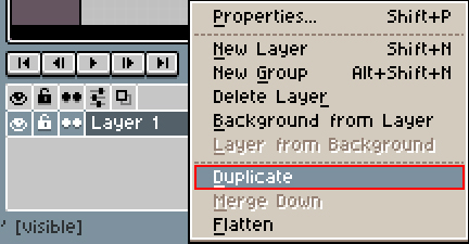 「Duplicate」をクリック