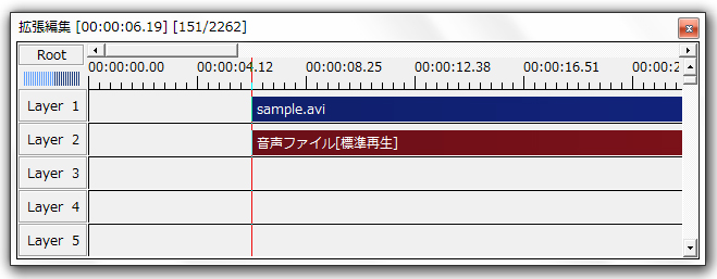 AviUtl 不要な部分をカット