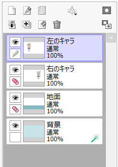 レイヤーの複数選択