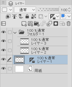 フォルダー外のレイヤーに設定した場合