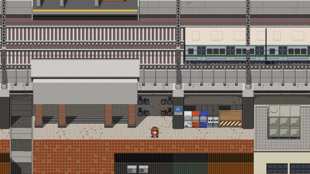 【RPGツクールMZ】「どらぴかドットマップ素材 現代街編」　高架下