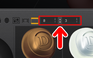 「表示範囲の比率」数値を変えてみる