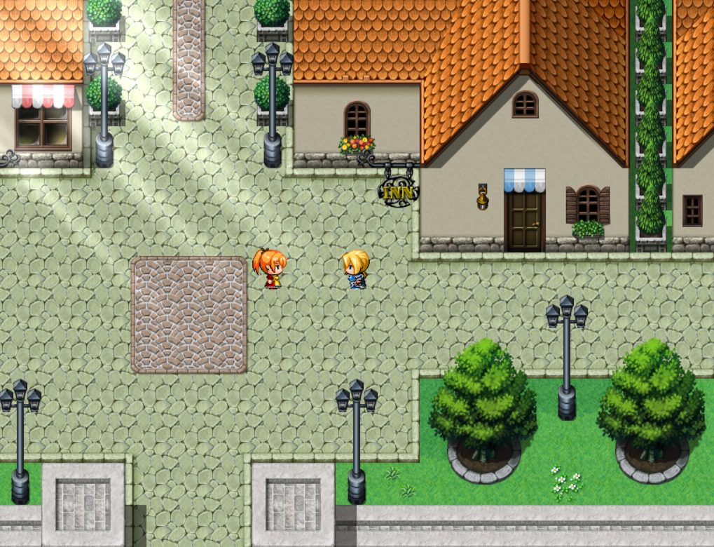 【RPGツクールMZ】FSM マップ素材集 ～城と城下町セット～　サンプル