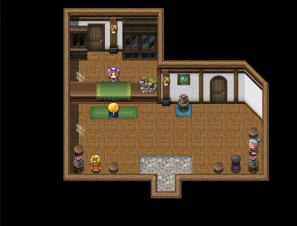 【RPGツクールMZ】FSM マップ素材集 ～城と城下町セット～　薬屋　お店