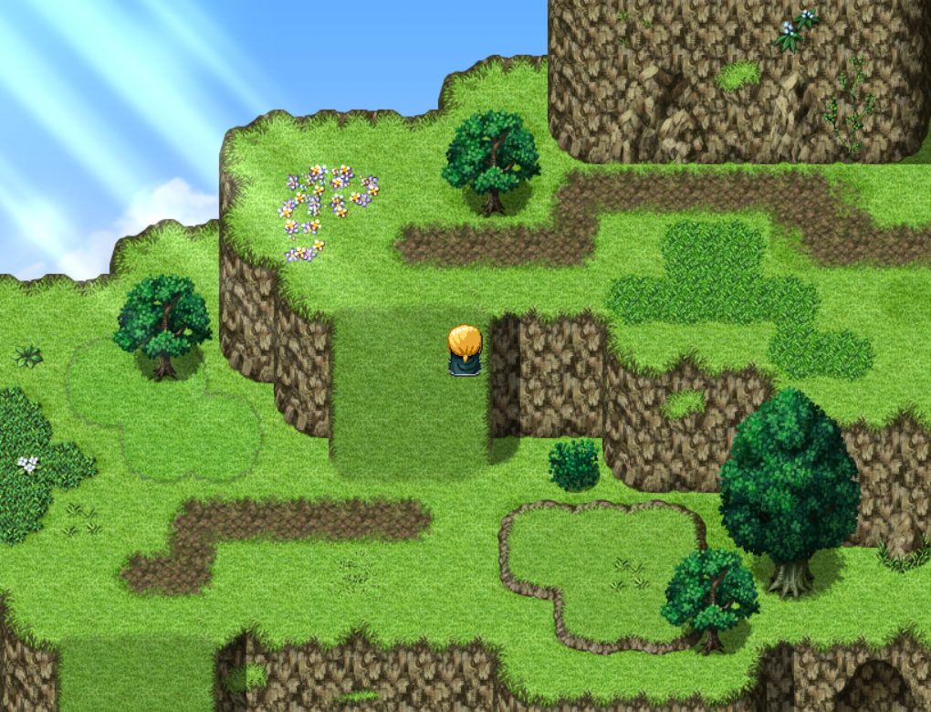 【RPGツクールMZ】FSM マップ素材集 ～森と洞窟セット～　山のふもと