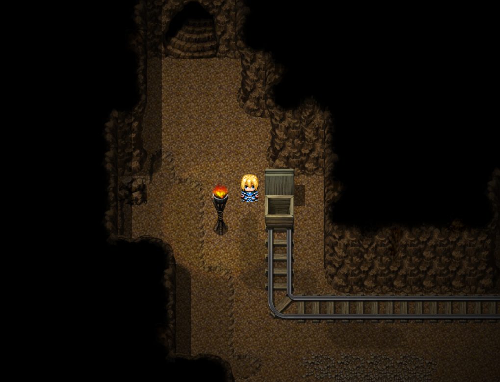【RPGツクールMZ】FSM マップ素材集 ～森と洞窟セット～　トロッコ